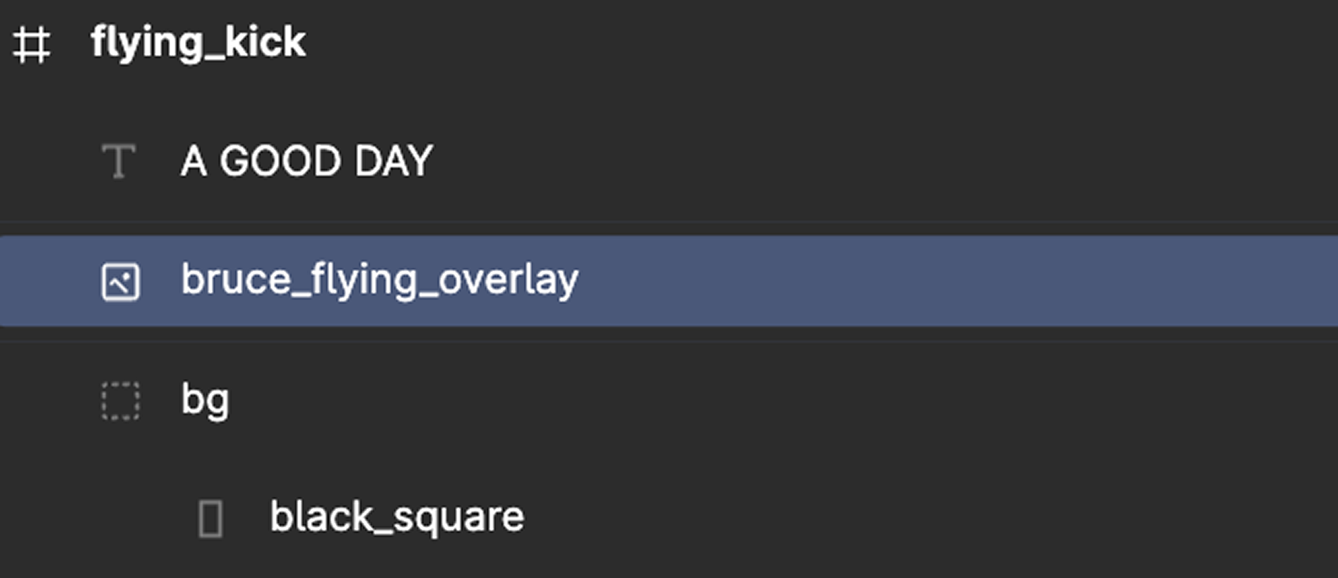 Figma layers panel showing an overlay layer outside the bg group